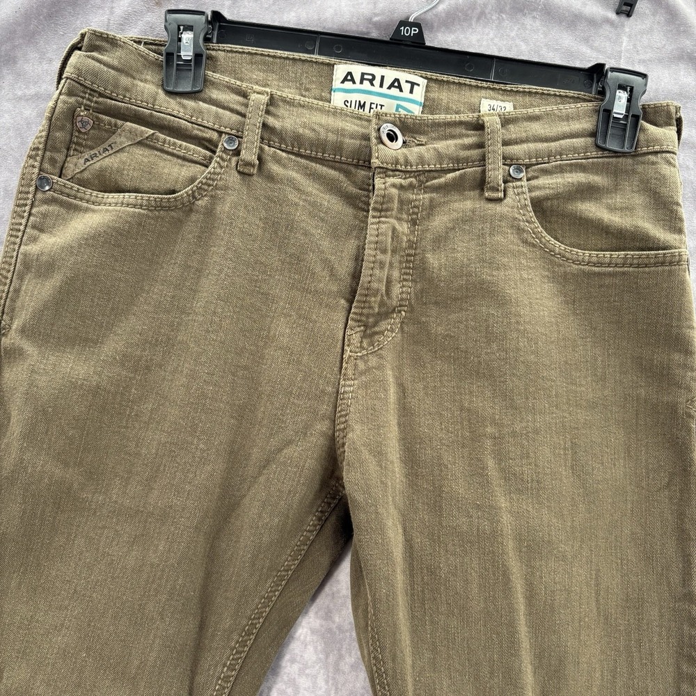 Ariat Men’s Slim Straight Jeans — Olive Brown